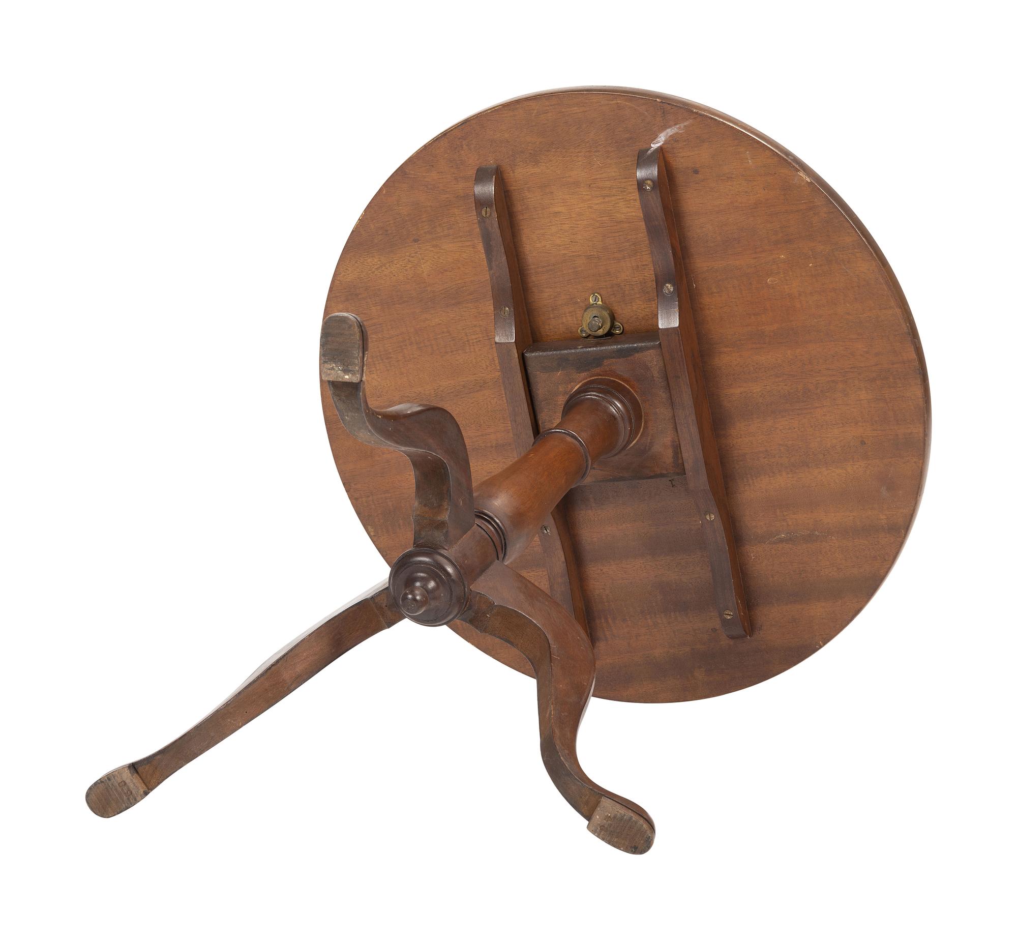 A George III Style Inlaid Mahogany Tilt-Top Table