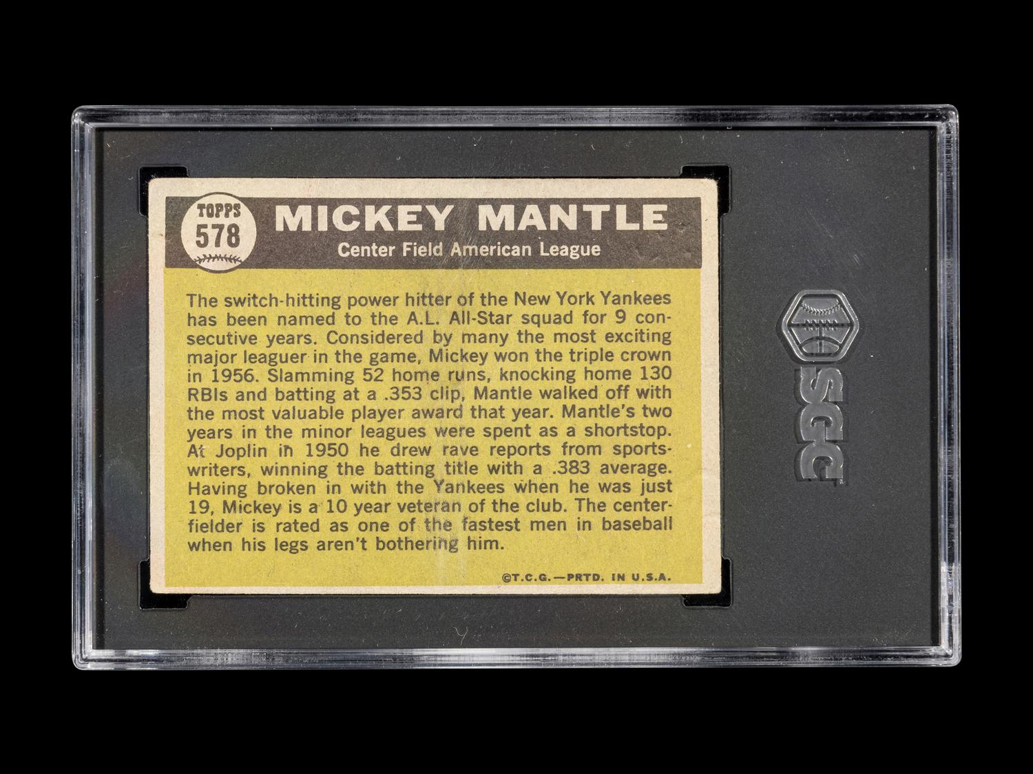 A Group of Three Graded 1961 Topps Mickey Mantle Baseball Cards
