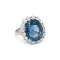 BURMESE SAPPHIRE AND DIAMOND RING