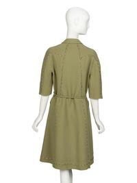 Ralph Rucci Chado, Green Crêpe Shirtdress