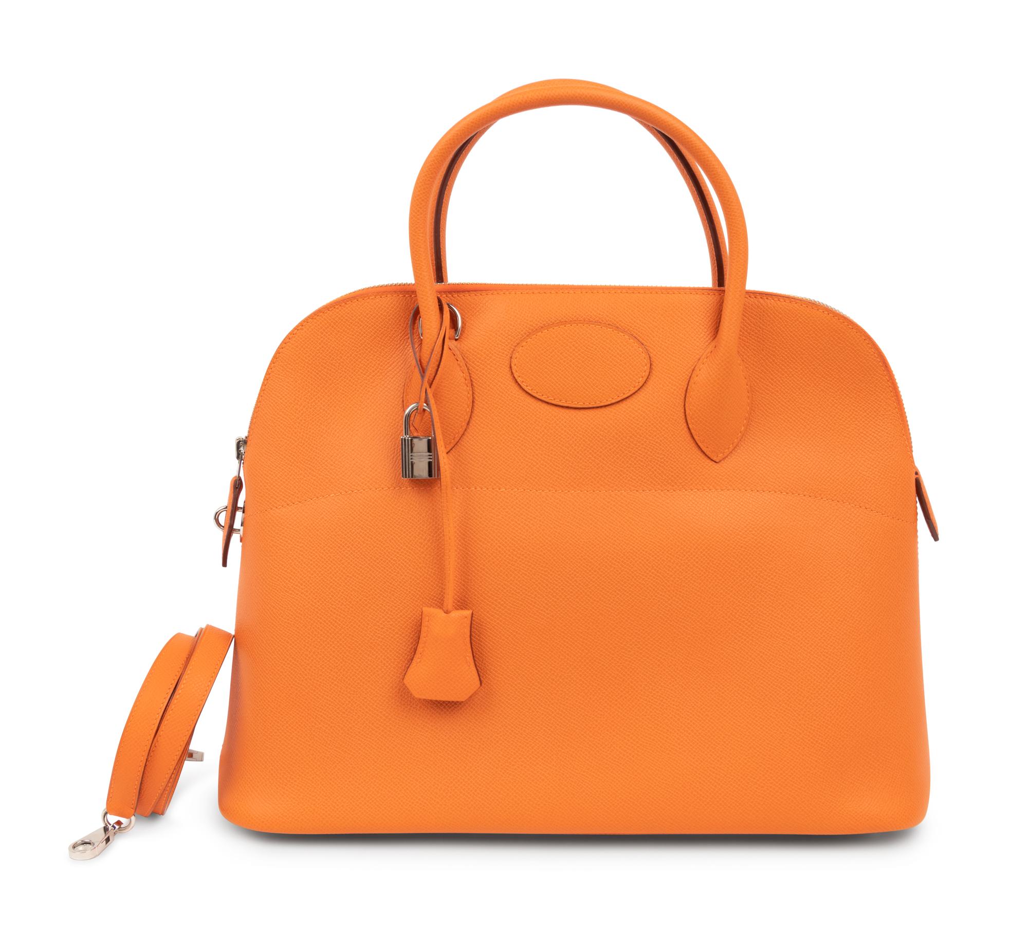 Hermès Orange Leather Bolide Bag 37cm, 2007