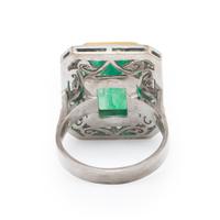 EMERALD AND DIAMOND RING