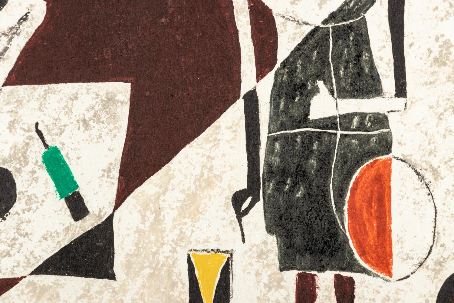 A Group of Three Prints by Óscar Domínguez, Franco Gentilini, and Massimo Campigli