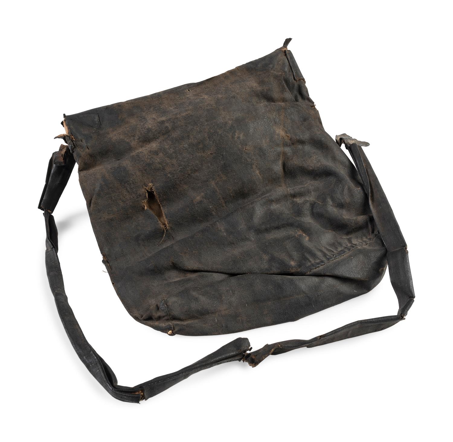 A group of items identified to Corporal William J. Ricketts, Company D, 21st Massachusetts Infantry, WIA Fredericksburg and Bethesda Church, VA, incl. bullet-struck haversack, utensils, and mucket.