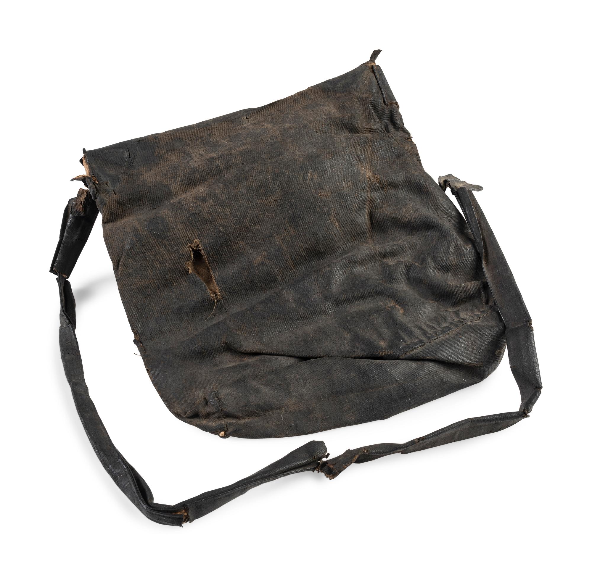 A group of items identified to Corporal William J. Ricketts, Company D, 21st Massachusetts Infantry, WIA Fredericksburg and Bethesda Church, VA, incl. bullet-struck haversack, utensils, and mucket.