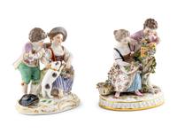Two Meissen Porcelain Figural Groups