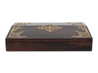 A Victorian Brass Mounted Rosewood Writing Slope
