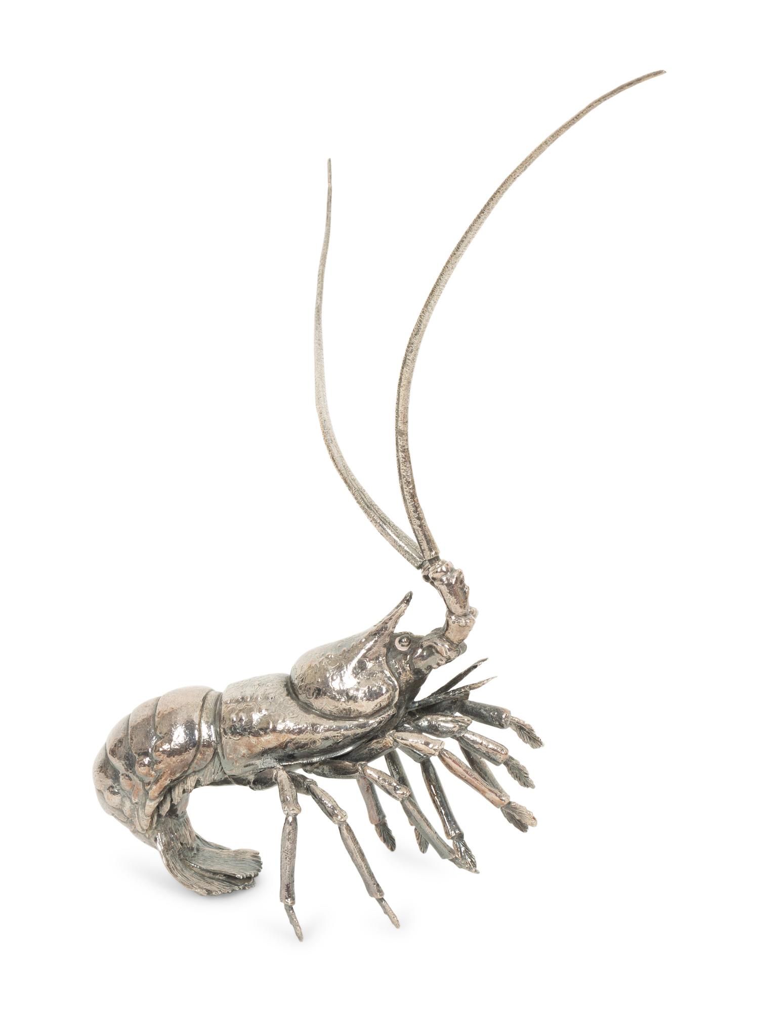 A Buccellati Silver Lobster Table Ornament