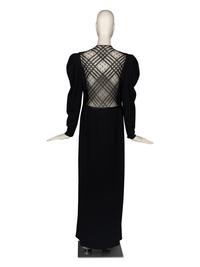 Significant Galanos Lace Back Gown, 1984