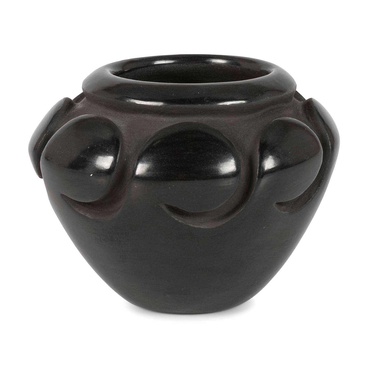 Carved Blackware Jar