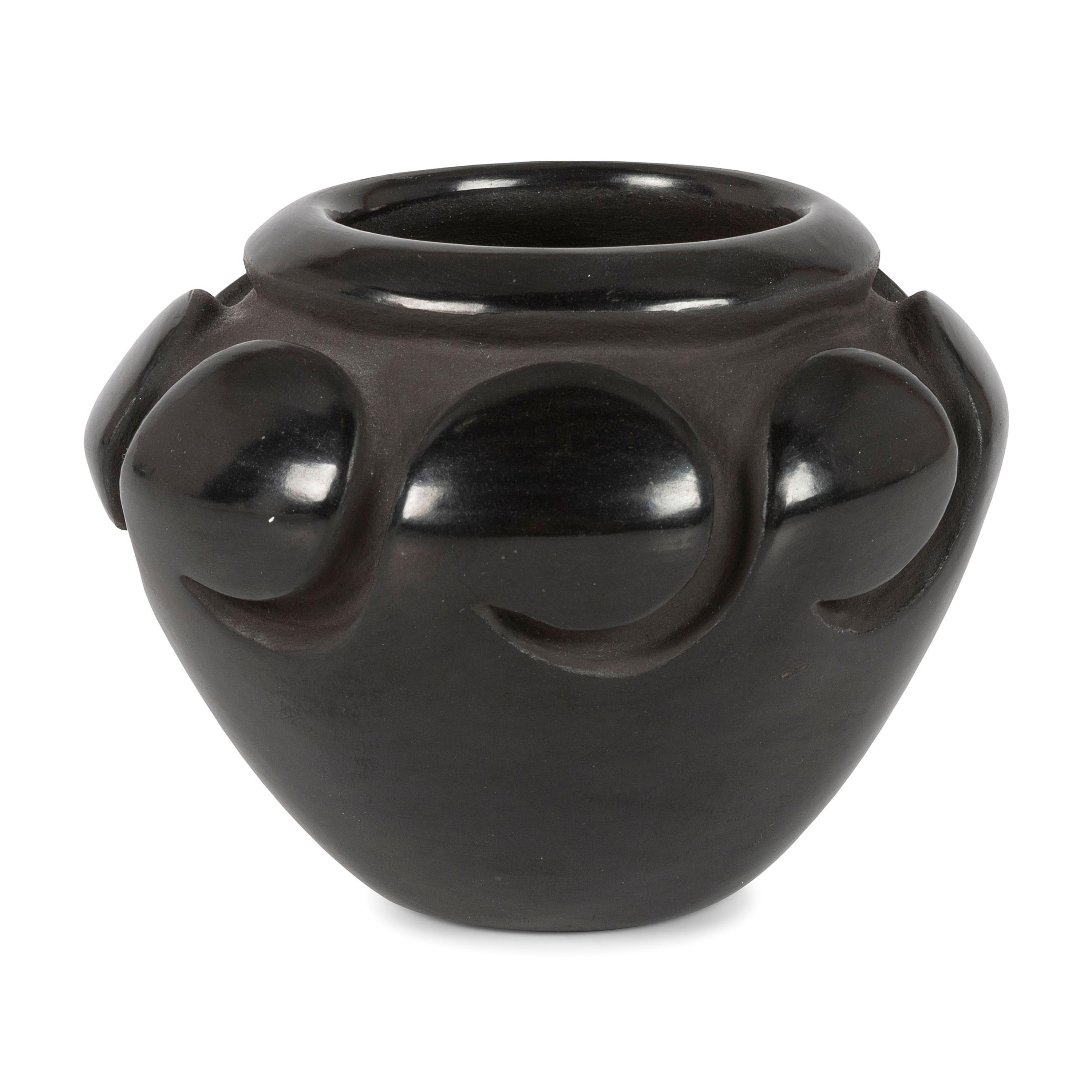 Carved Blackware Jar
