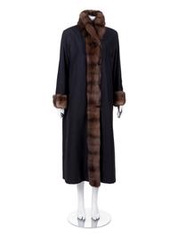Sable Fur Trimmed Salon Coat
