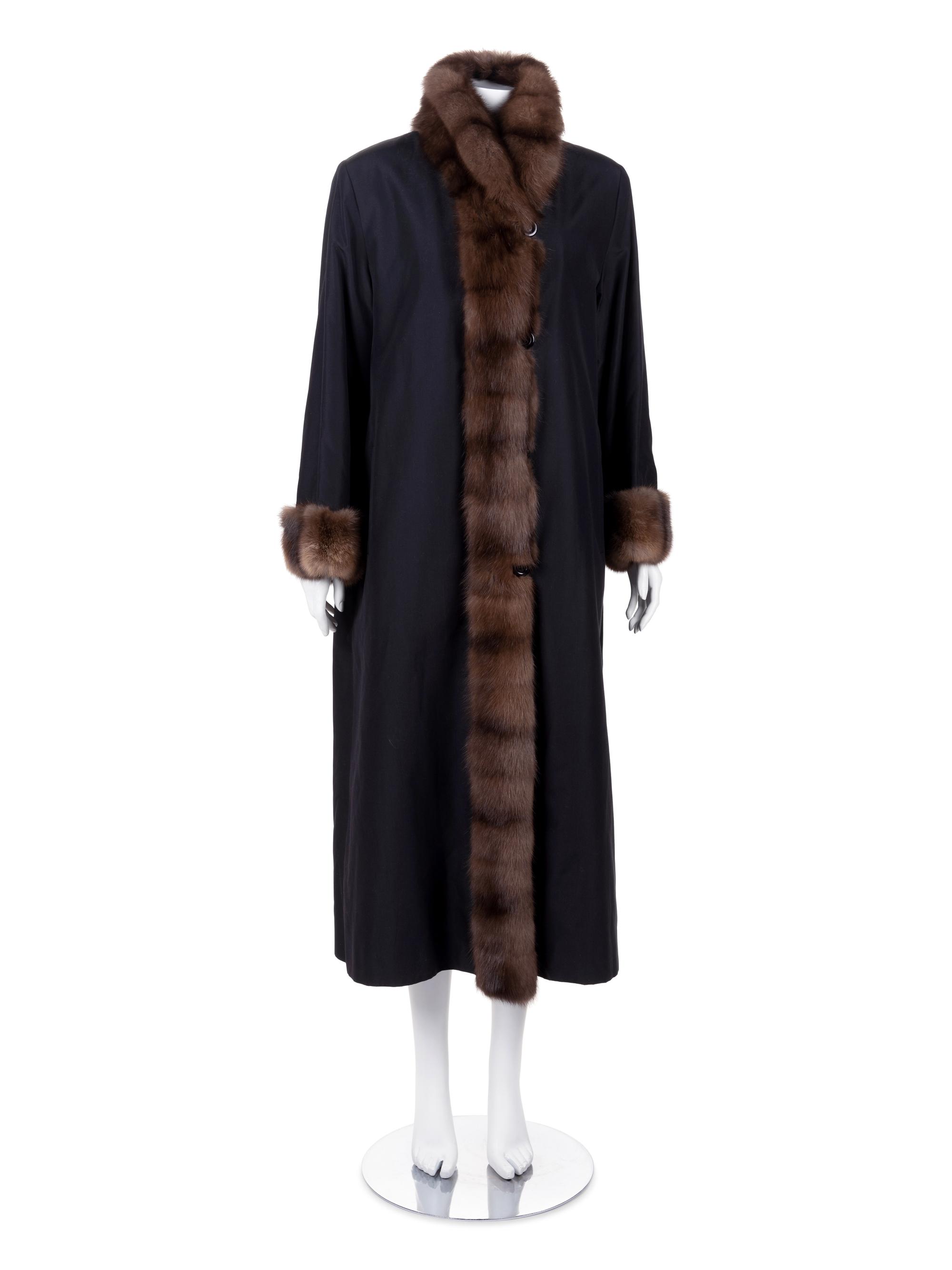 Sable Fur Trimmed Salon Coat