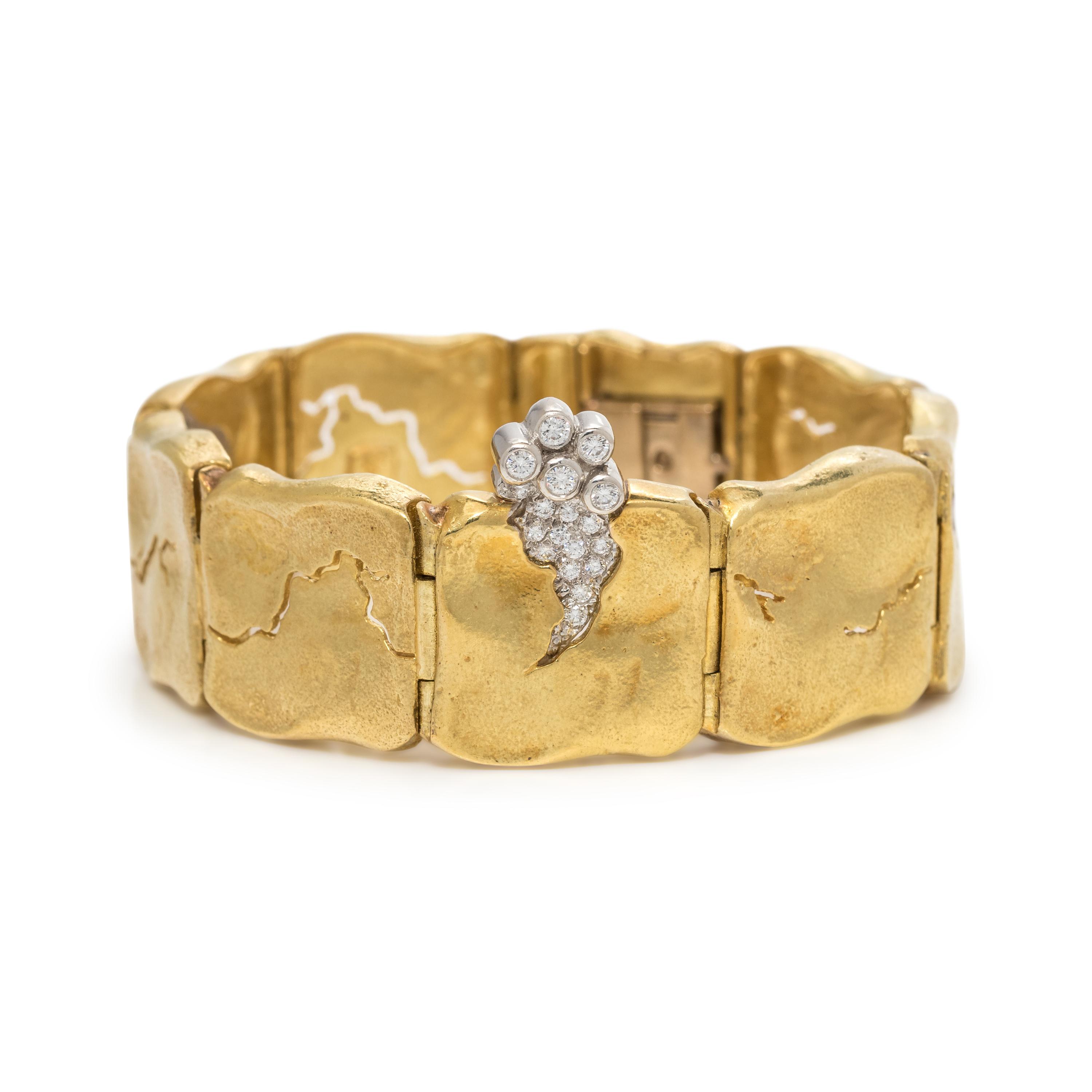 SEIDENGANG, YELLOW GOLD AND DIAMOND 'ODYSSEY' BRACELET