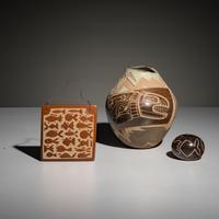 Jody Naranjo (Santa Clara, b. 1969) — Sgraffito Pottery, Creatures of the Sea
