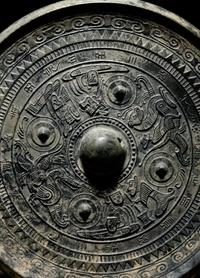 A Bronze Circular Mirror with Deities, Animals and Inscription