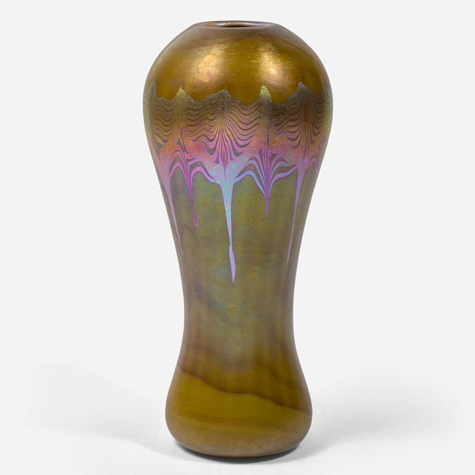 Tiffany Studios (American, active 1878-1932) Tall Early Favrile Vase, New York, USA, circa 1895