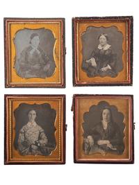 [EARLY PHOTOGRAPHY]. A group of 24 daguerreotypes of lovely young women, including: