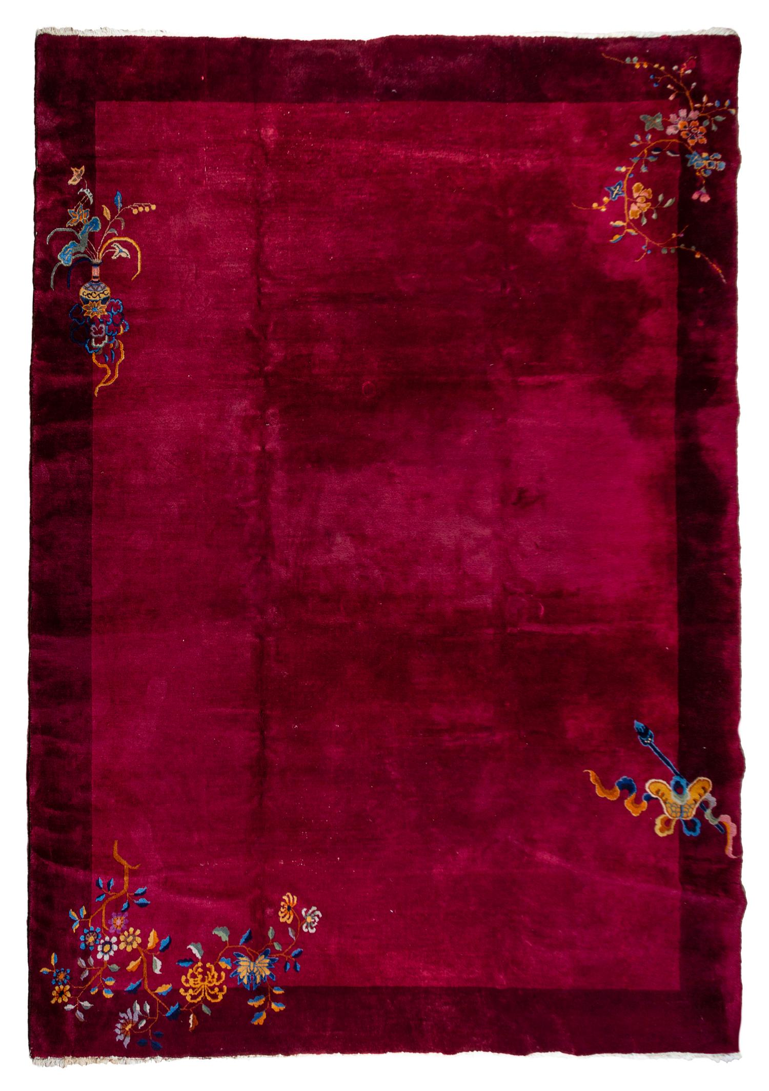 A Chinese Wool and Silk Rug