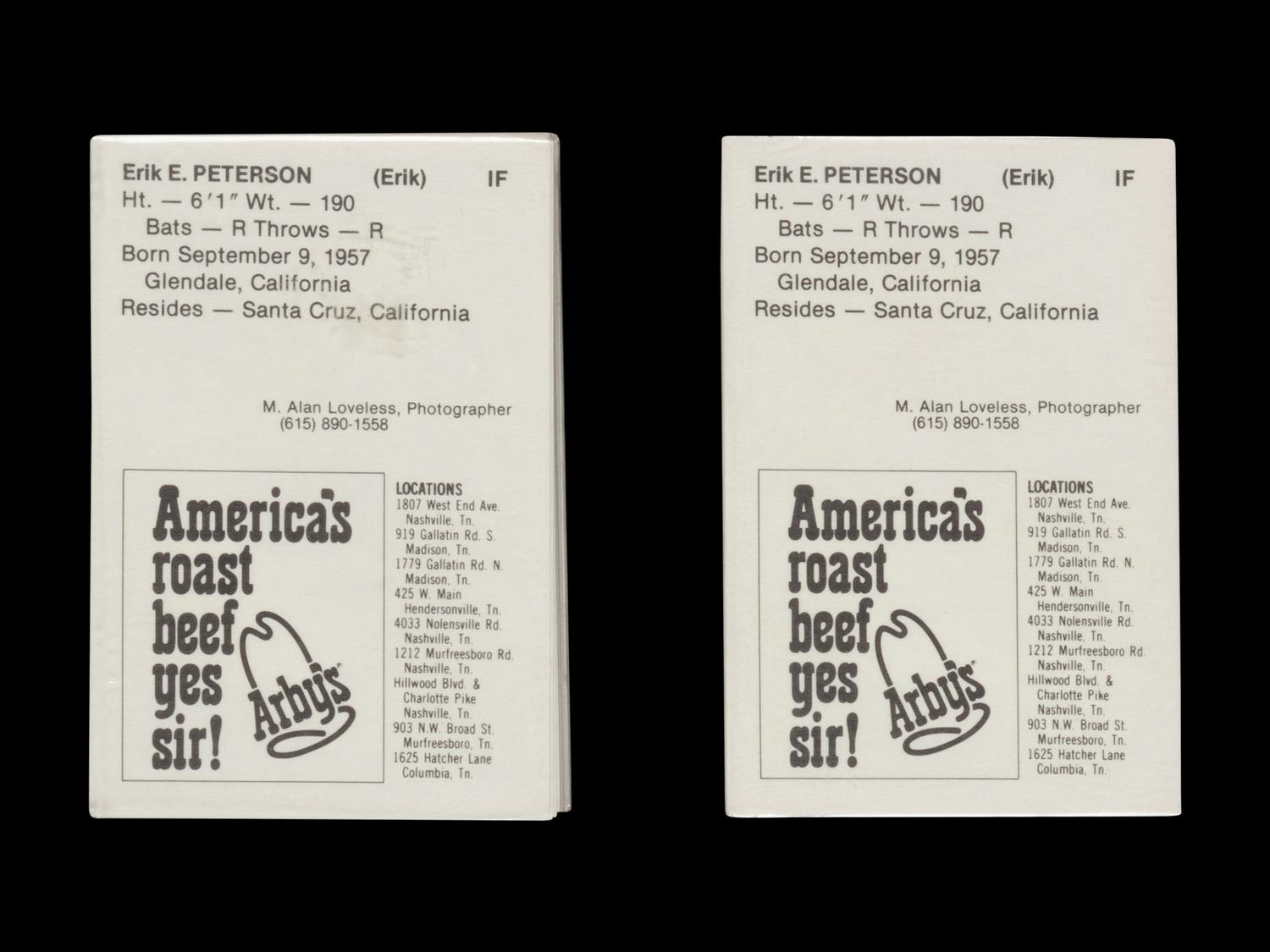 A Group of Two 1981 Arby’s Nashville Sounds Team Baseball Cards Sets Featuring Don Mattingly Rookie Cards