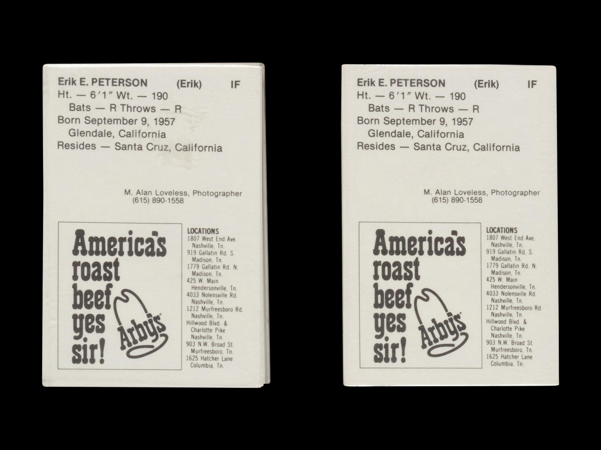 A Group of Two 1981 Arby’s Nashville Sounds Team Baseball Cards Sets Featuring Don Mattingly Rookie Cards