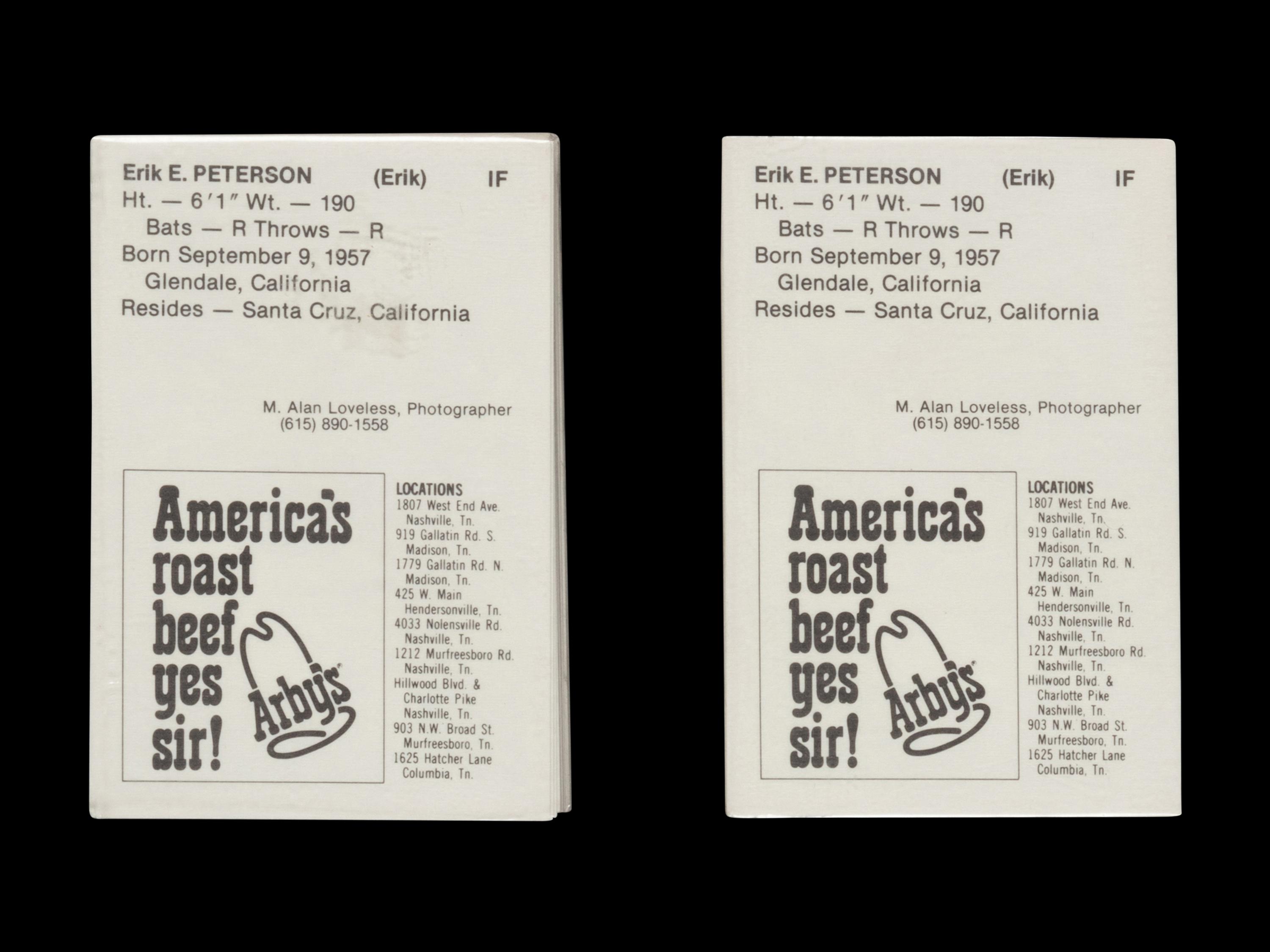 A Group of Two 1981 Arby’s Nashville Sounds Team Baseball Cards Sets Featuring Don Mattingly Rookie Cards