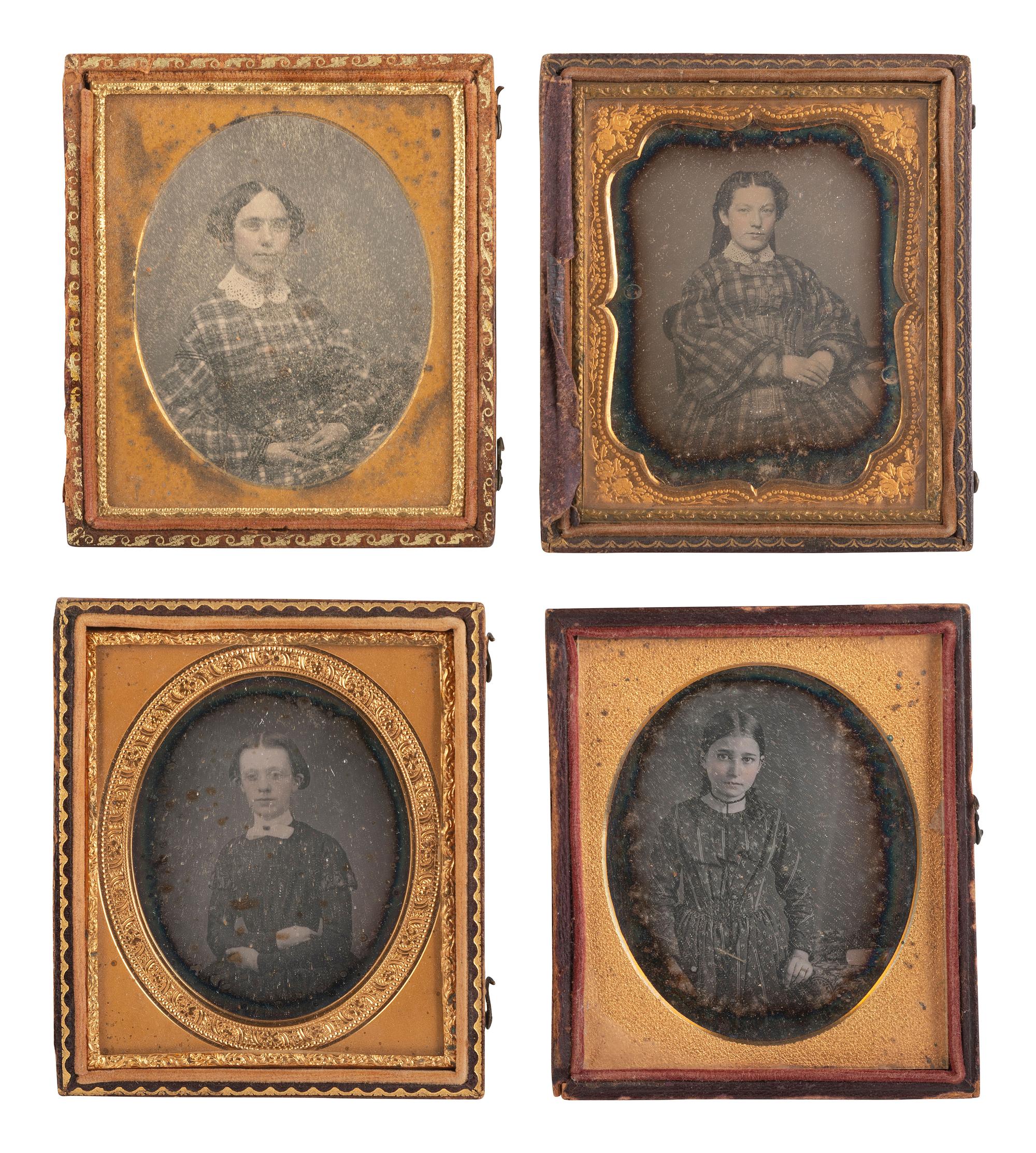 [EARLY PHOTOGRAPHY]. 20 sixth plate daguerreotypes of adolescent and teenage girls.
