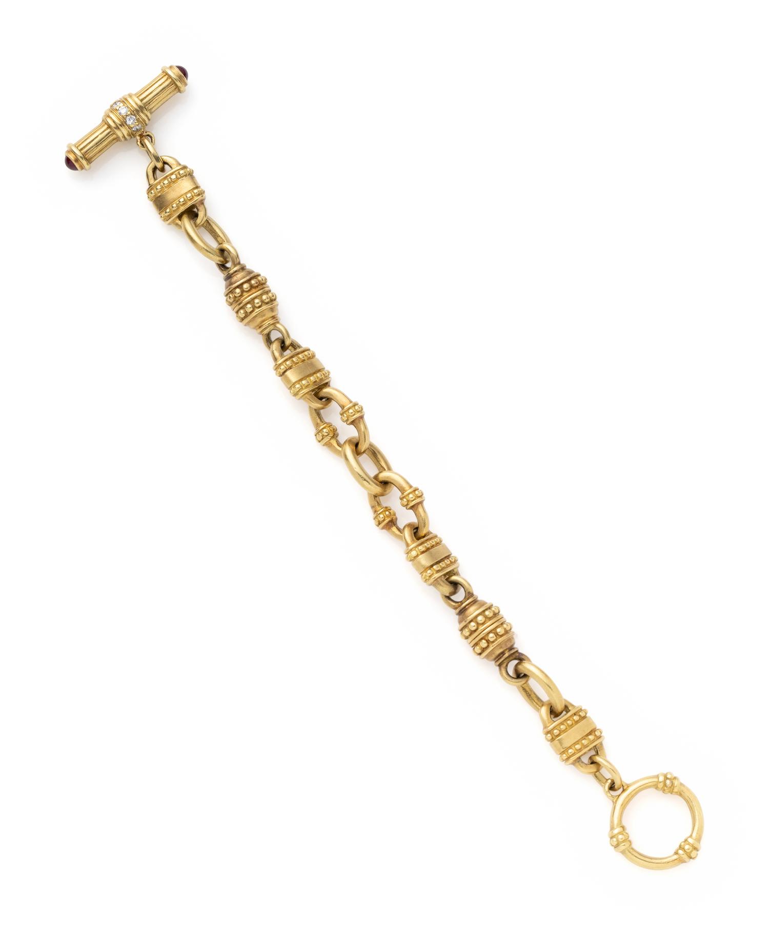 YELLOW GOLD AND DIAMOND BRACELET