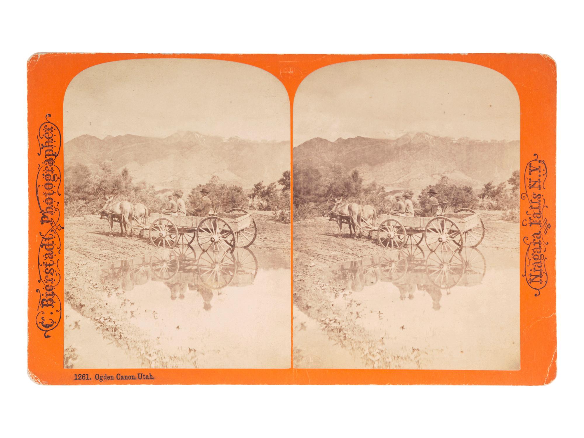 [WESTERN AMERICANA]. BIERSTADT, C. (1819-1903), photographer. Ogden Canon, Utah . Niagara Falls, NY.
