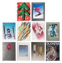 Set of 10 from XIV Olympic Winter Games Sarajevo 1984 , 1983 Including works by David Hockney, Victor Vasarely, Howard Hodgkin, James Rosenquist, and others.