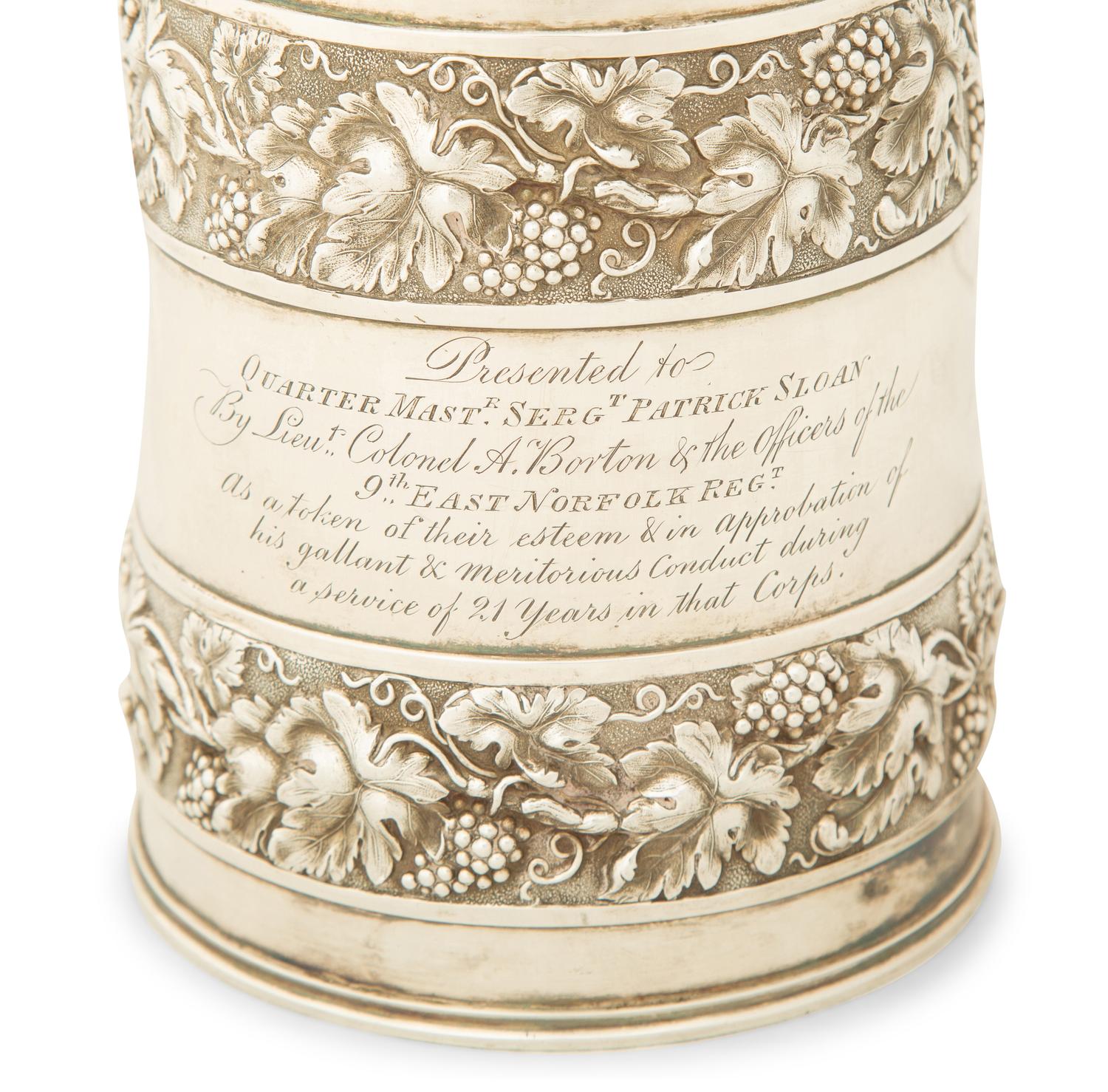 A George III Silver Tankard — Rebecca Emes and Edward Barnard I, London, 1814
