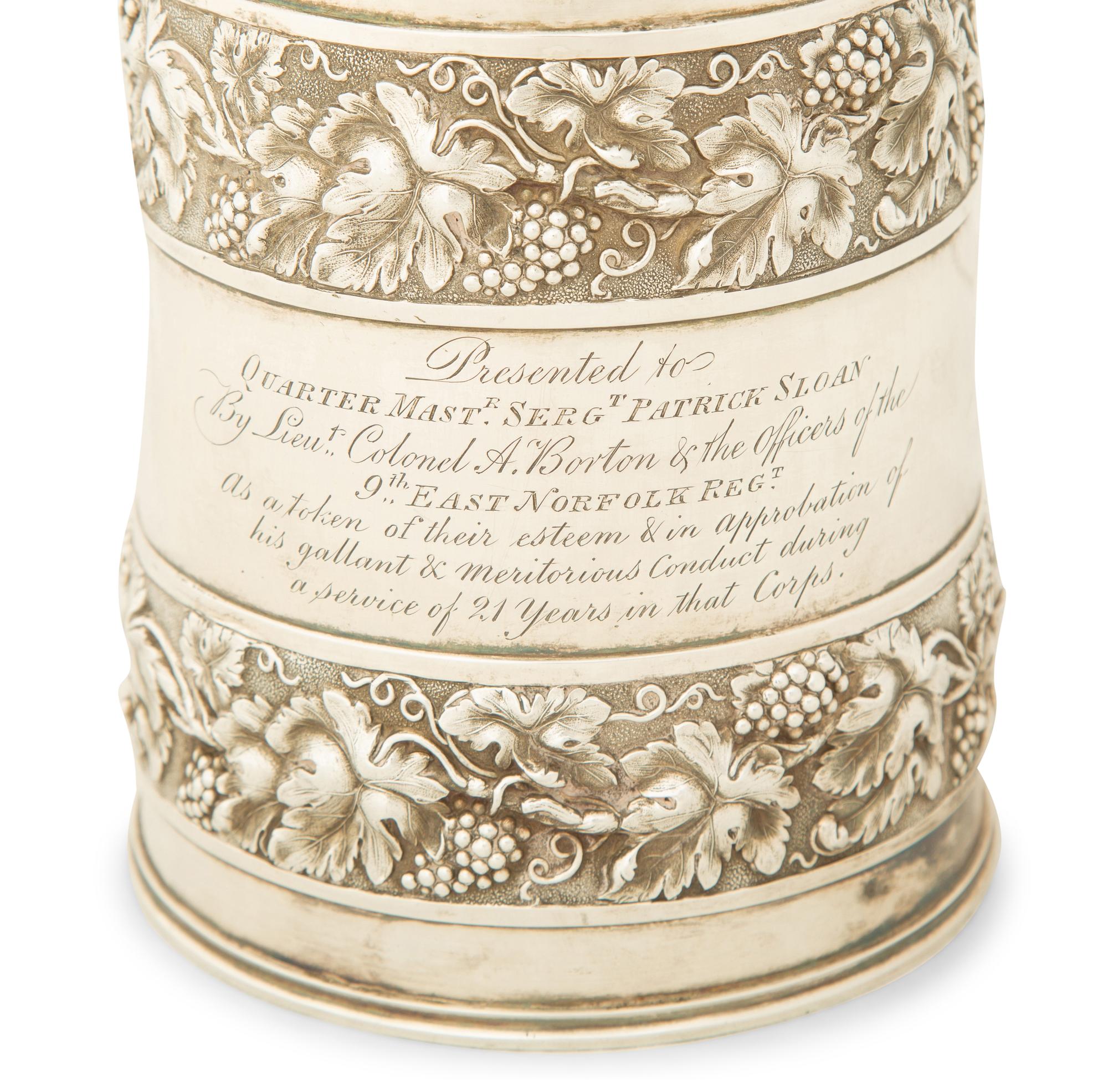 A George III Silver Tankard — Rebecca Emes and Edward Barnard I, London, 1814