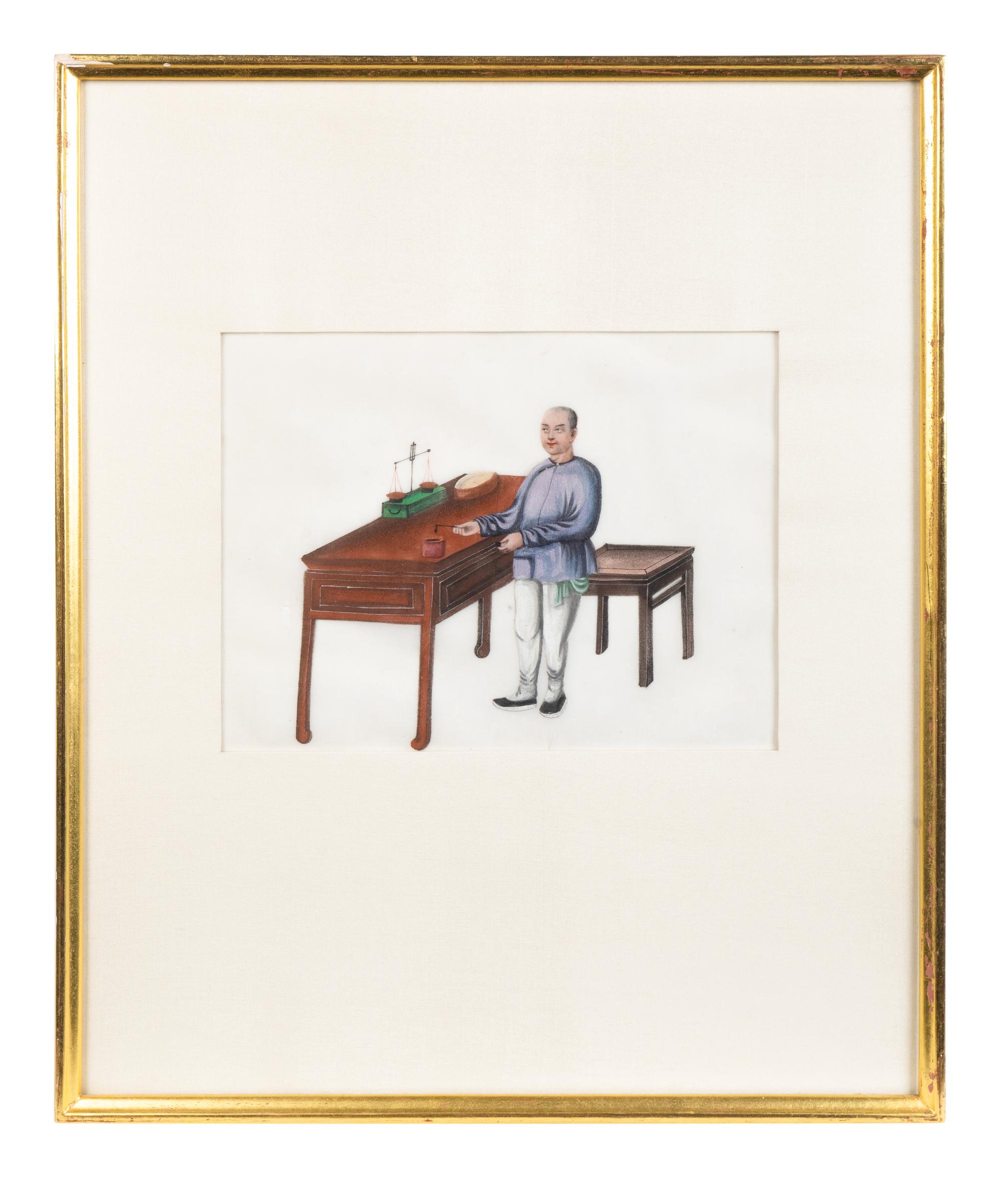 A Pair of Chinese Pith Paintings — 20TH CENTURY