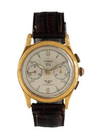 LEMANIA, VINTAGE, 18K YELLOW GOLD CHRONOGRAPH WRISTWATCH