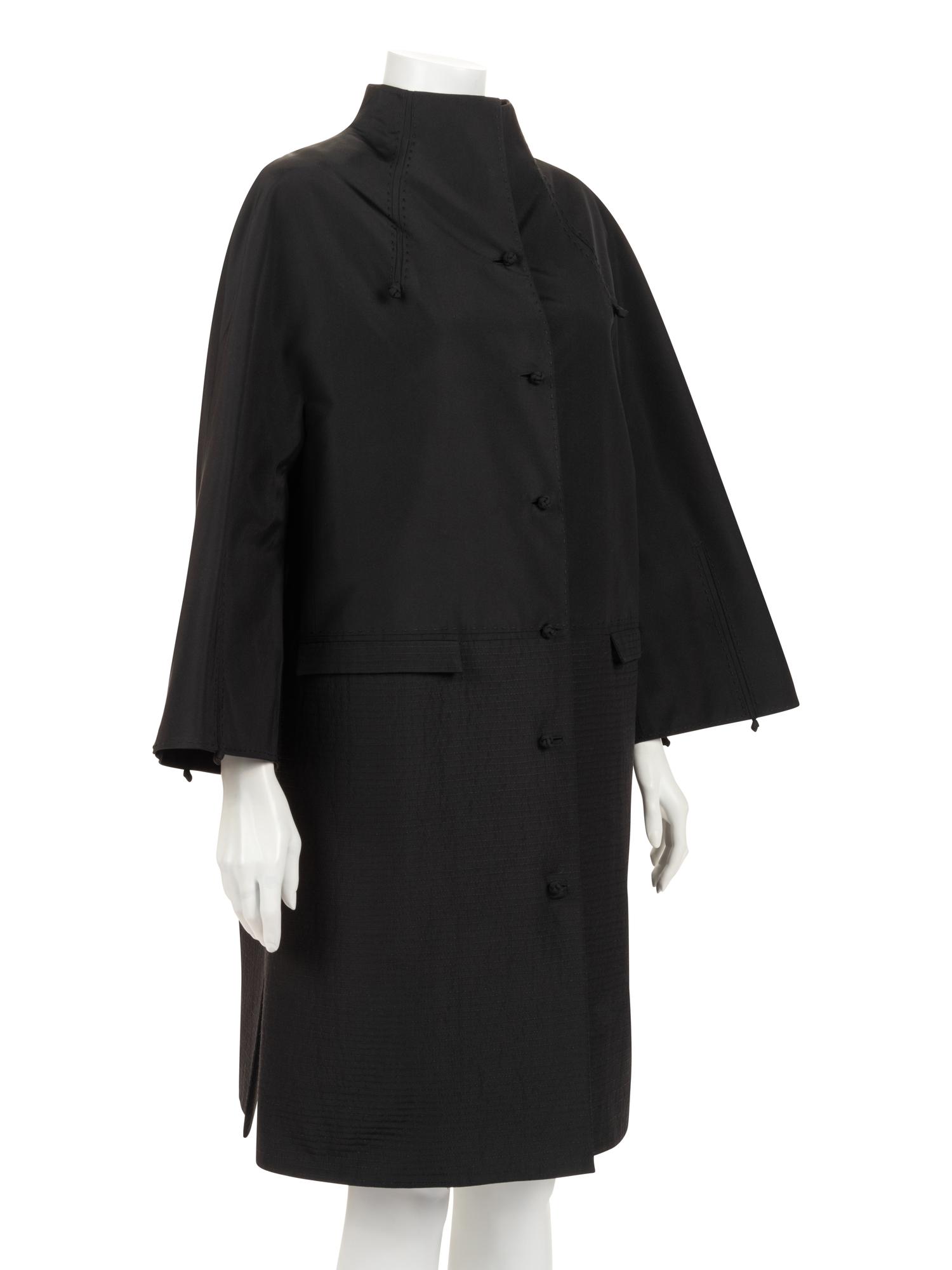 Ralph Rucci Silk Taffeta Jacket with Topstitching Detail
