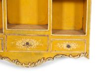 An Italian Painted Hanging Wall Display Cabinet
