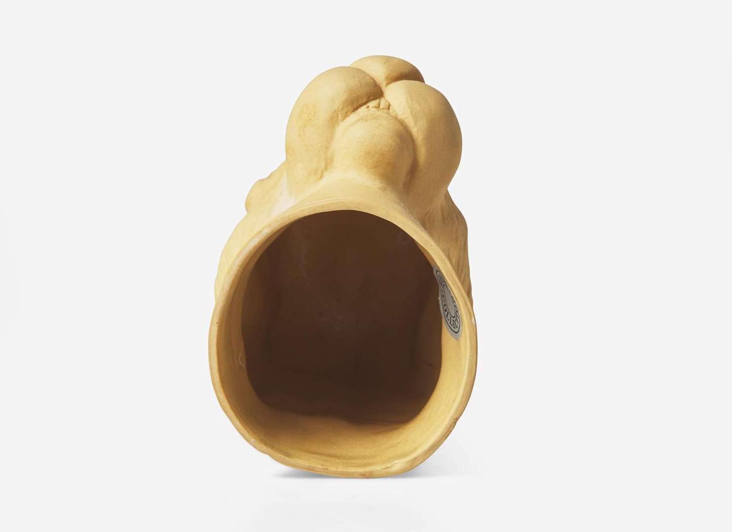 A Wedgwood & Bentley Caneware Rabbit Head Stirrup Cup, UK, 1770s