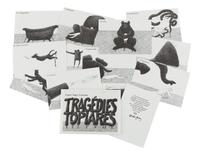 GOREY, Edward (1925-2000). Dogear Wryde Postcards: Tragedies Topiares Series. [New York]: n.p., 1989.