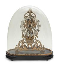 An English Brass and Steel Skeleton Clock