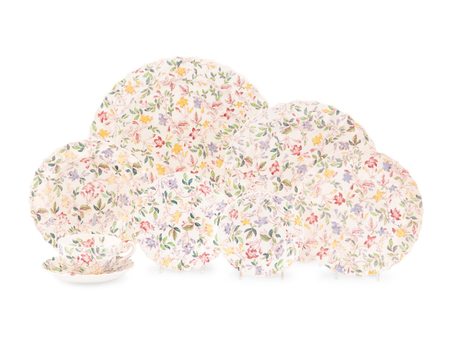 A Spode Morning Glory Dinner Service