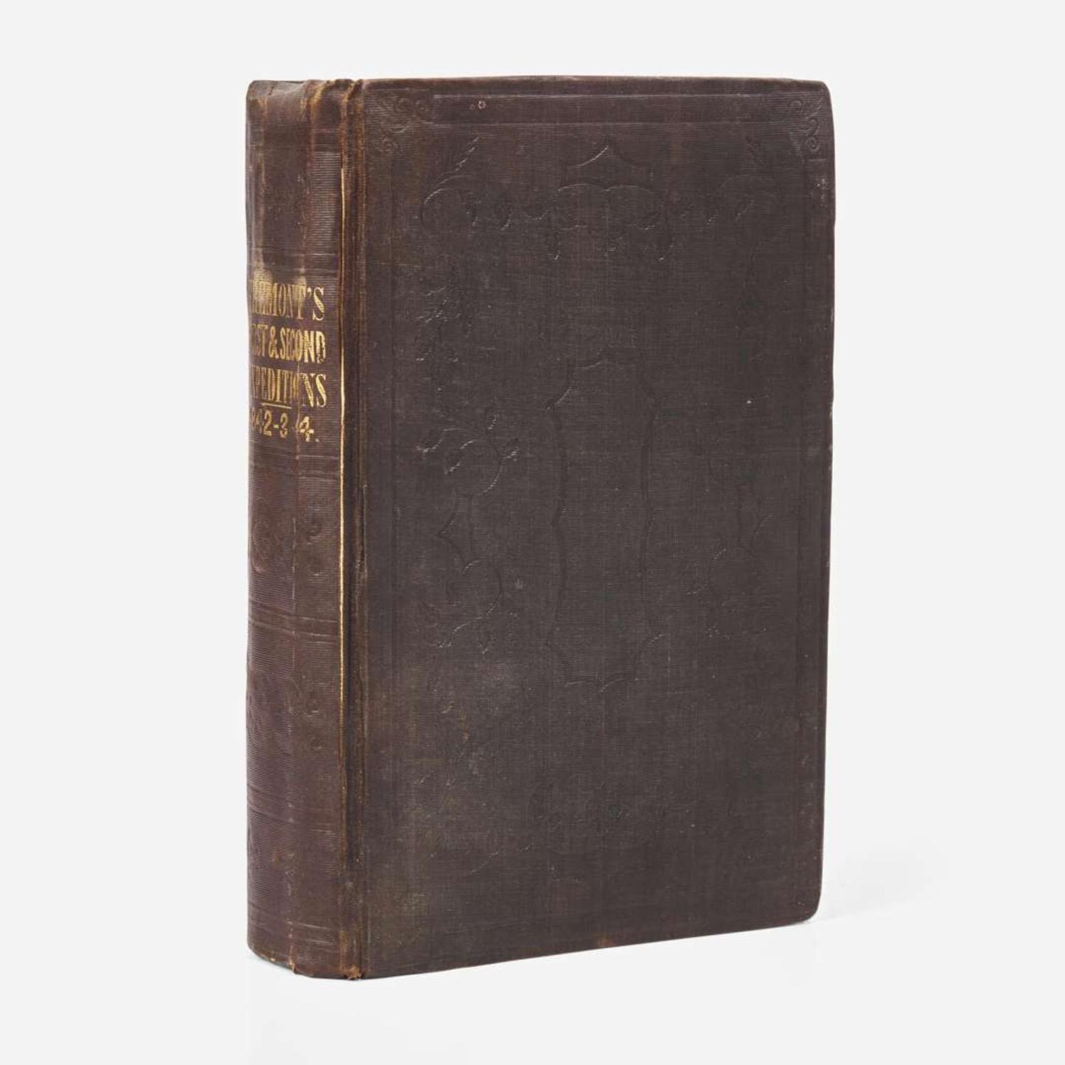 [Americana] Fremont, J(ohn). C. Report of The Exploring Expedition to The Rocky Mountains in the Year 1842, and to Oregon and North California in the Years 1843-'44