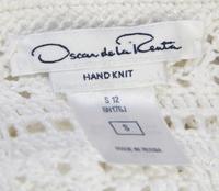 An Oscar de la Renta White Cotton Skirt Ensemble, Skirt size 10, cardigan S.