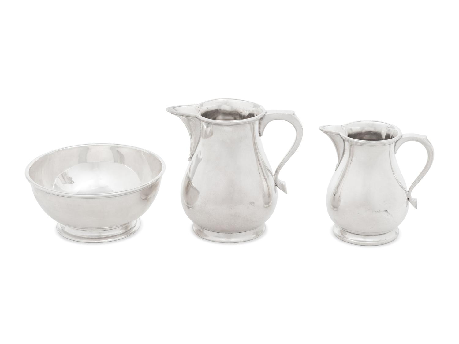 Three English Silver Table Articles