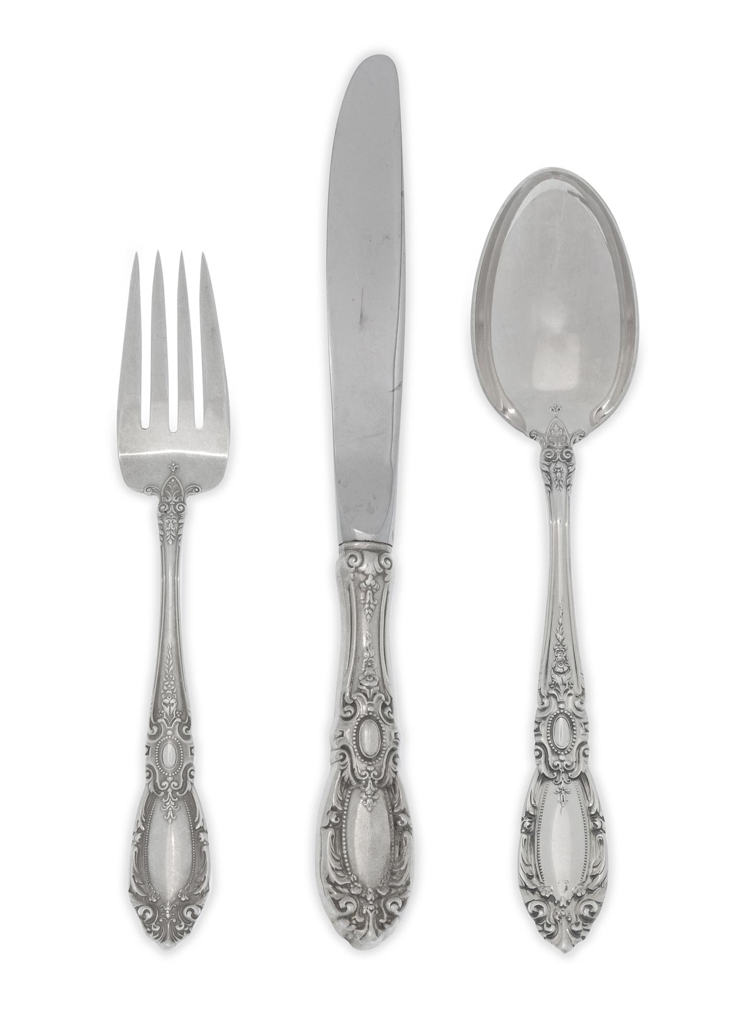 An American Silver Flatware Service