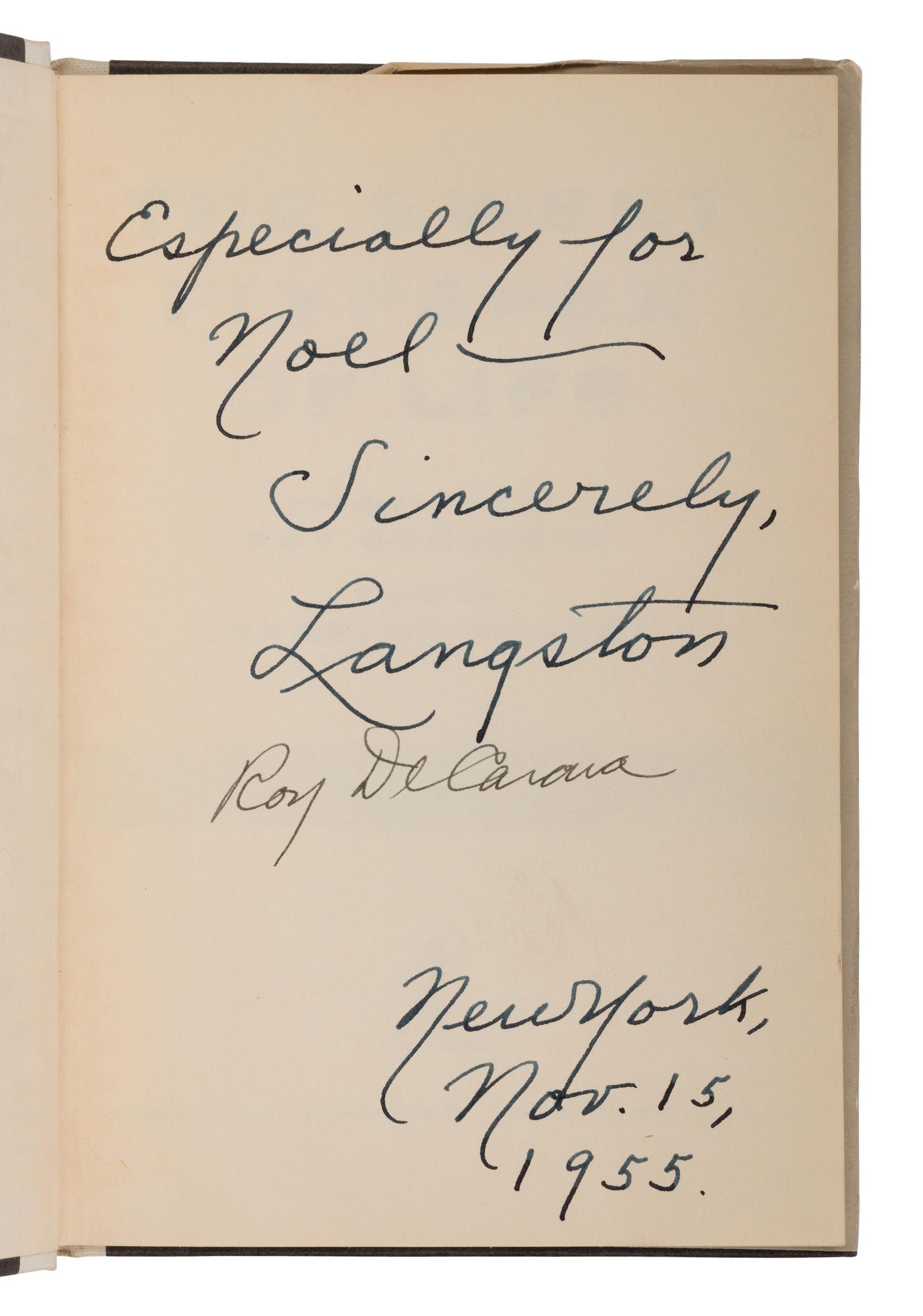 HUGHES, Langston and Roy DeCARAVA. The Sweet Flypaper of Life . New York: Simon and Schuster, 1955.