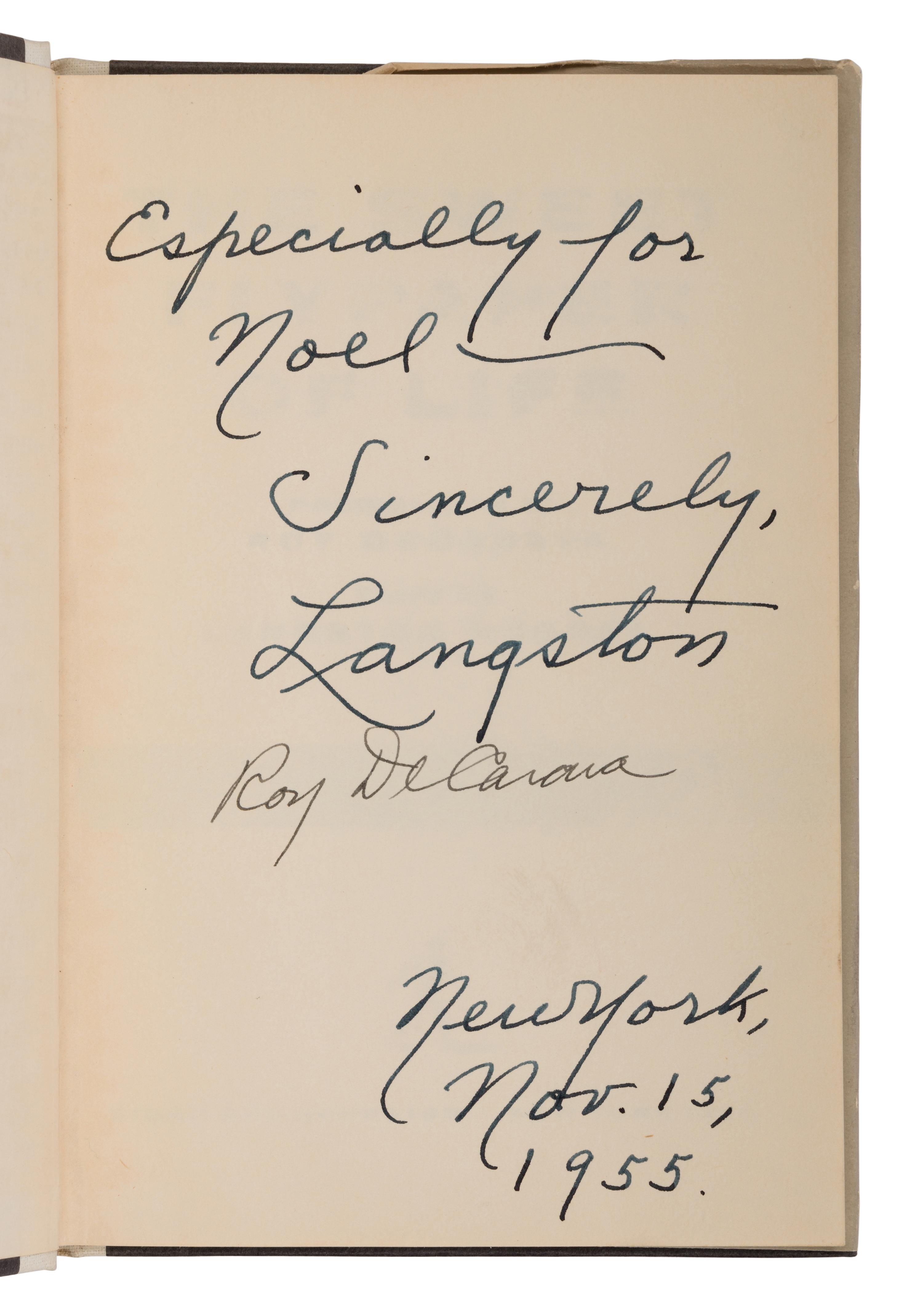 HUGHES, Langston and Roy DeCARAVA. The Sweet Flypaper of Life . New York: Simon and Schuster, 1955.