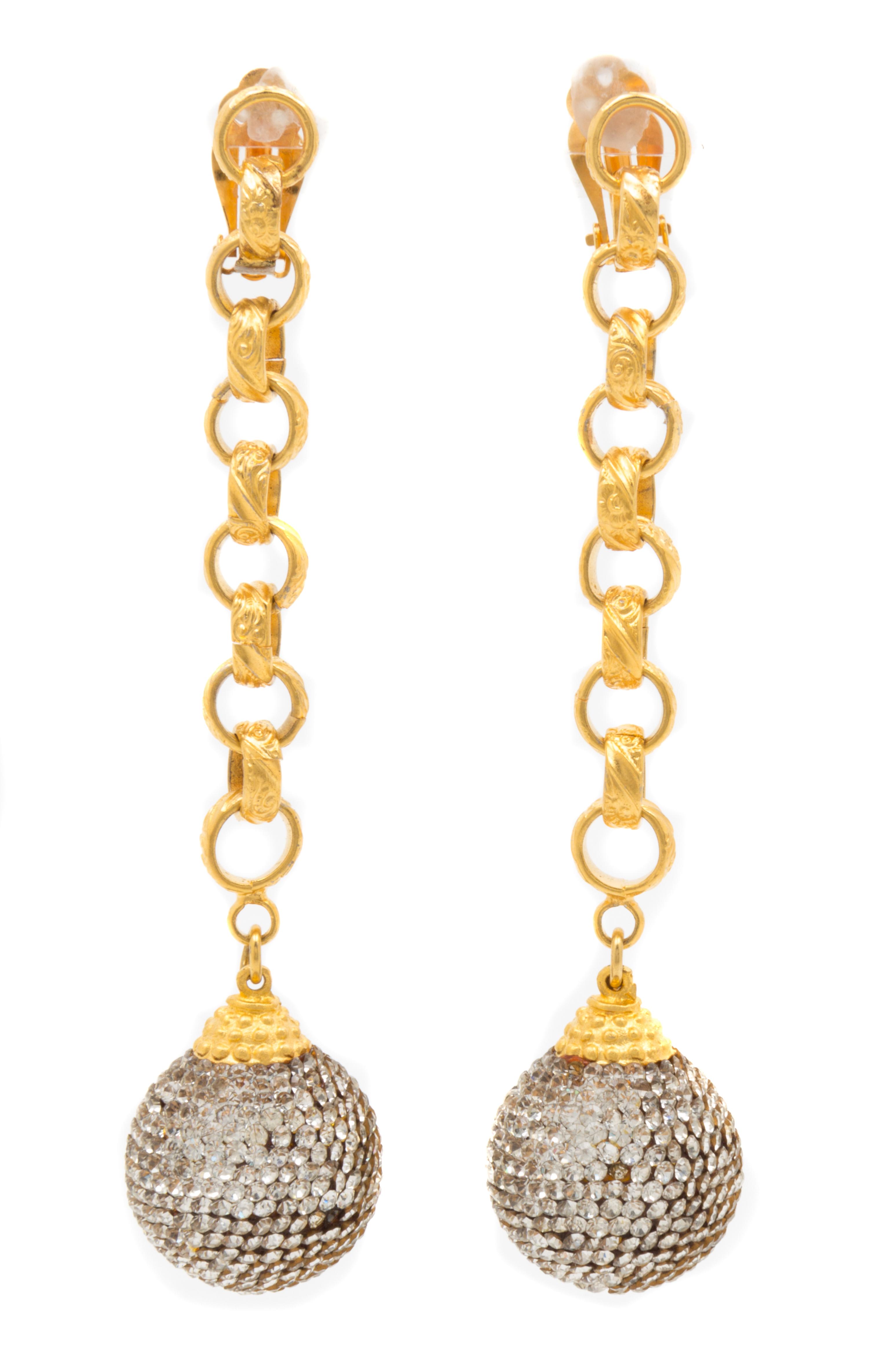 A Collection of Goldtone Drop Earclips,