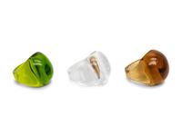 Three Lalique Rings, 1980-2000s,
