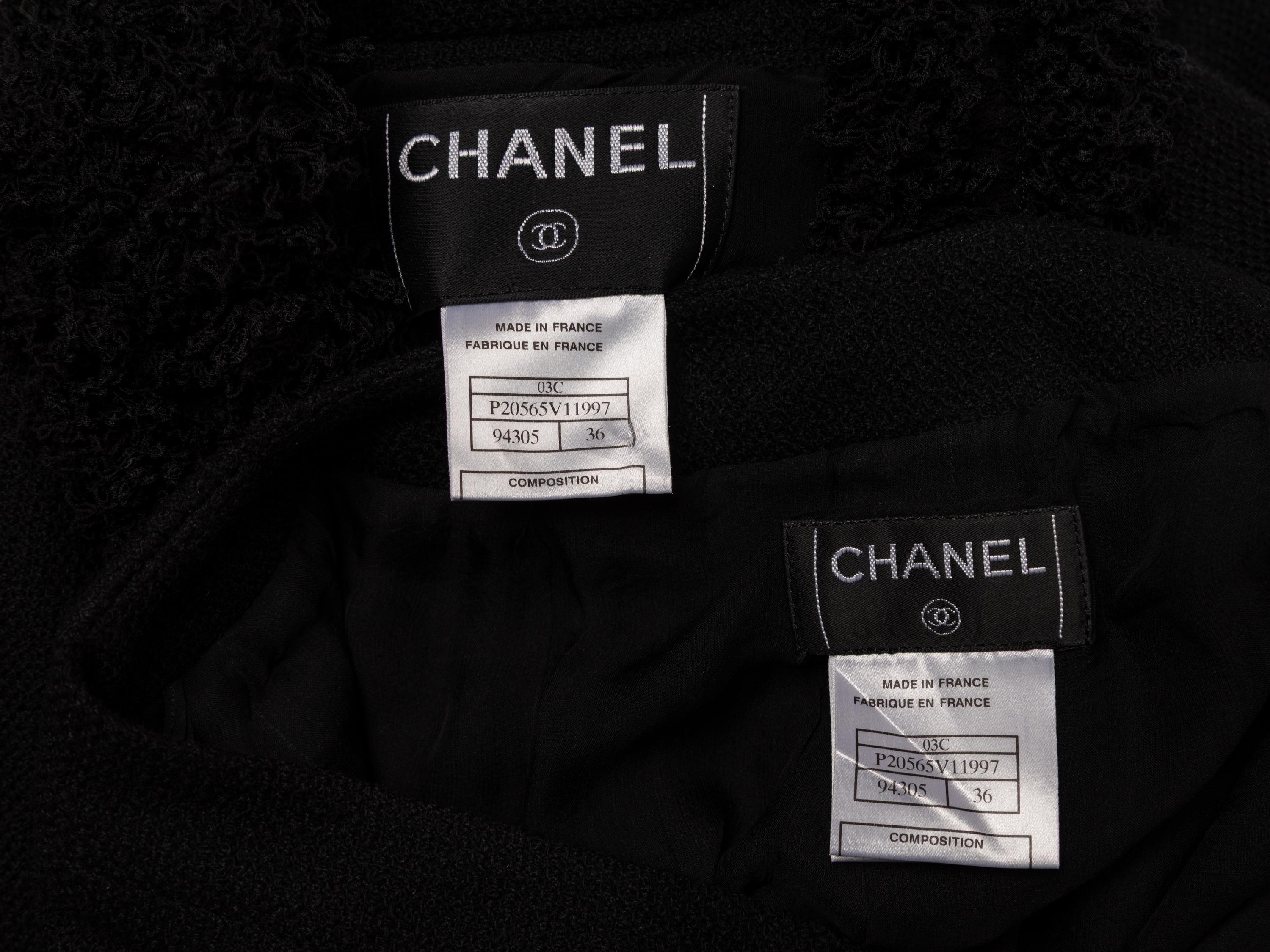 Chanel, Lightweight Black Tweed Pantsuit