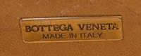 A Bottega Veneta Metallic Gray Intrecciato Flap Handbag, 9" x 6.5" x 1.5".